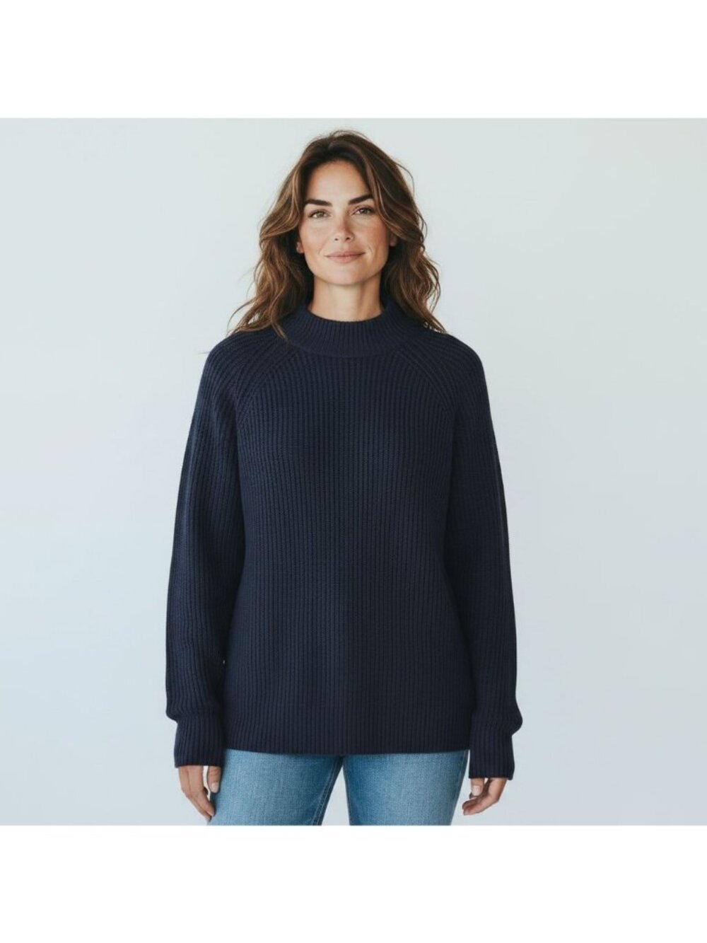Eres Adel Knit Pullover Sweater Wool/Cashmere-Navy Blue Sz 3 New W Tags